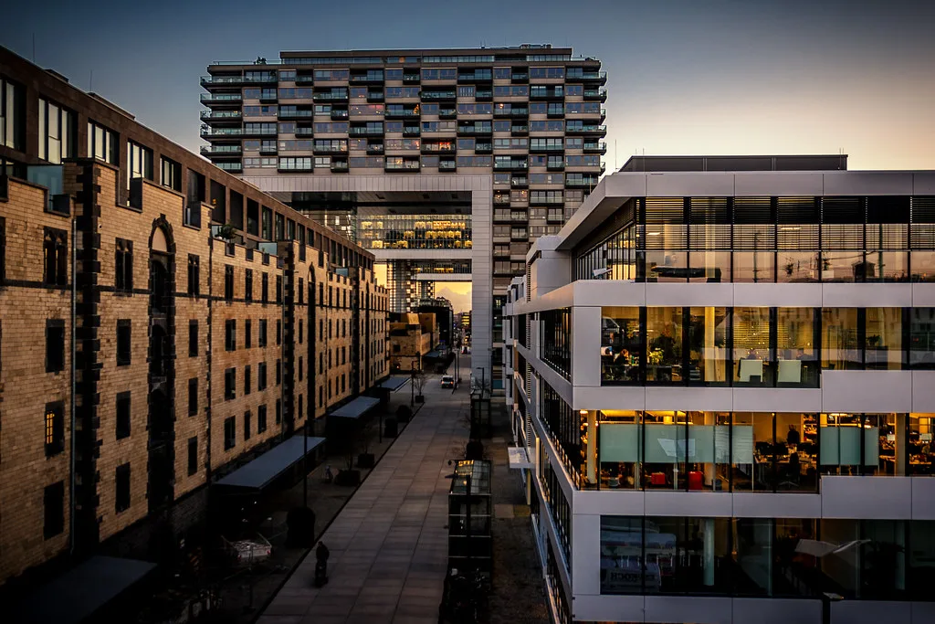 Kranhäuser in Köln Rheinauhafen, Cologne