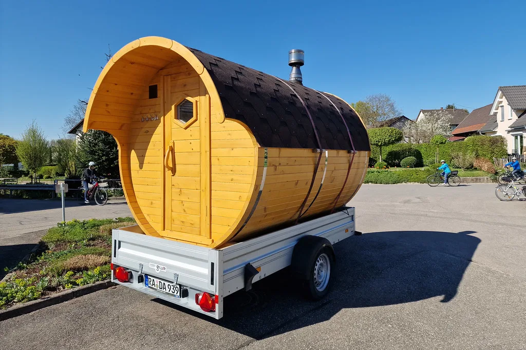Sauna on a trailer, Germany