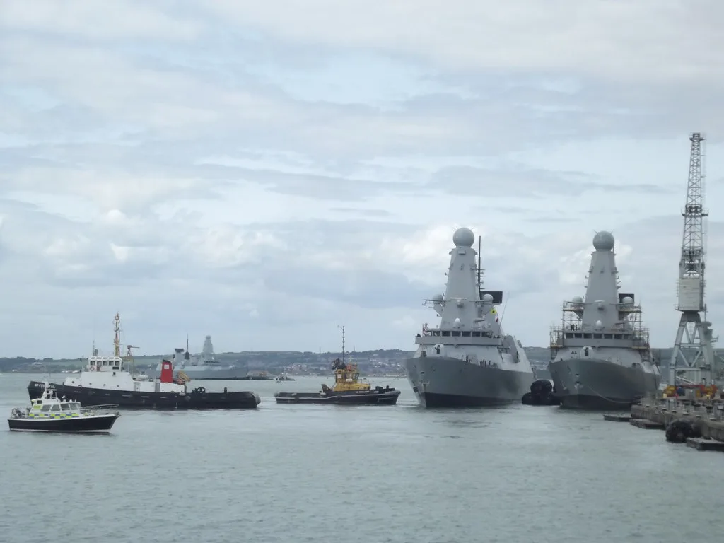 Harbour Tours - Portsmouth Harbour - Royal Navy ships - D36 and D, Glasgow