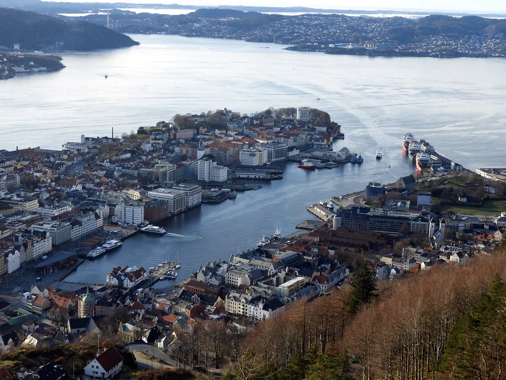 Bergen Harbour from Fløyen