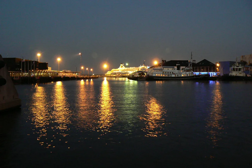 The harbour in the evening, Finland