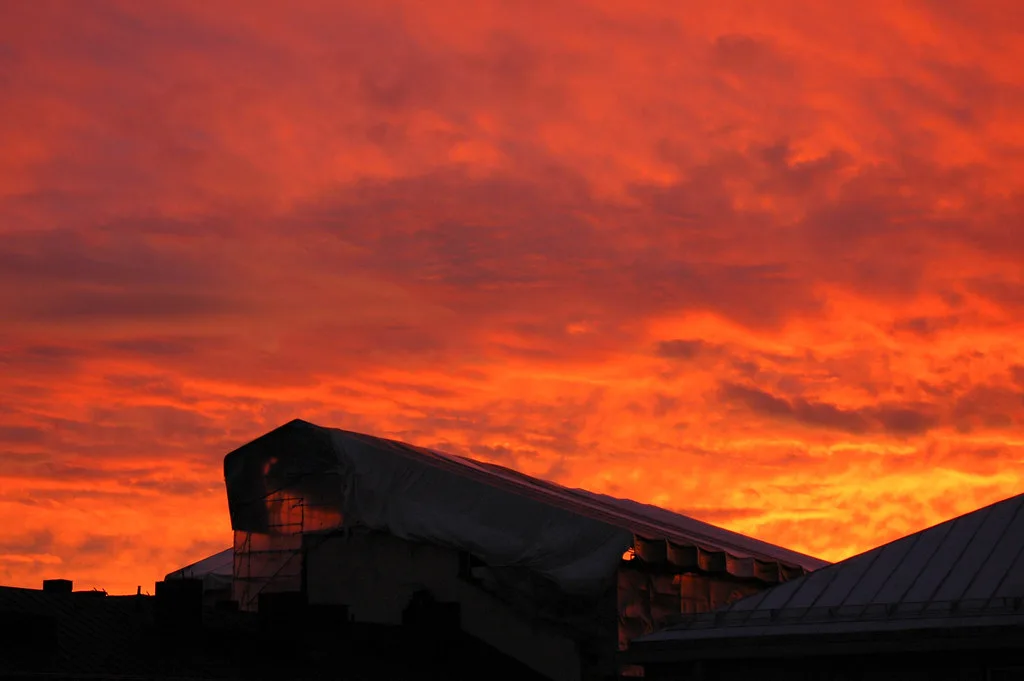 Fiery sunset, Helsinki