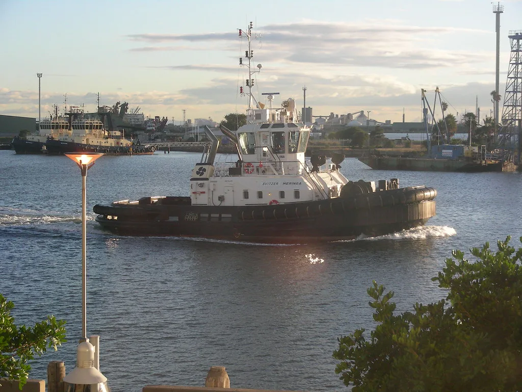 Newcastle Harbour and Tug