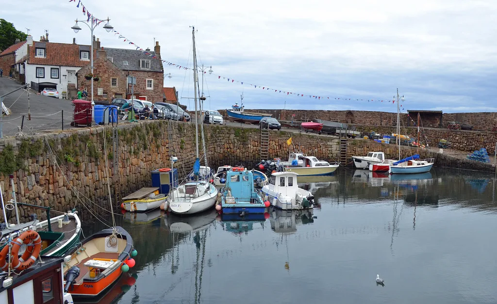 Pretty harbour in Crail, Scotland